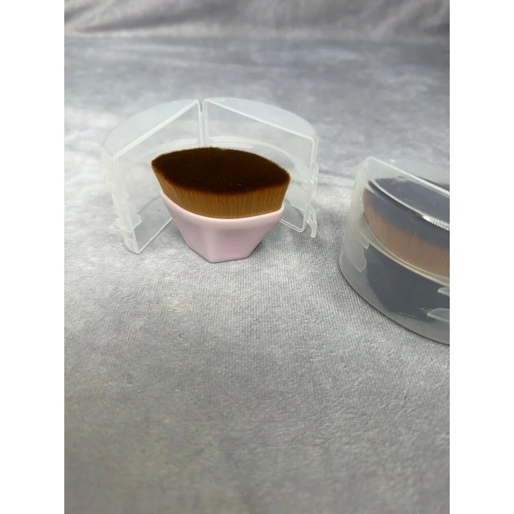 Foundation makeup brush two piece with case